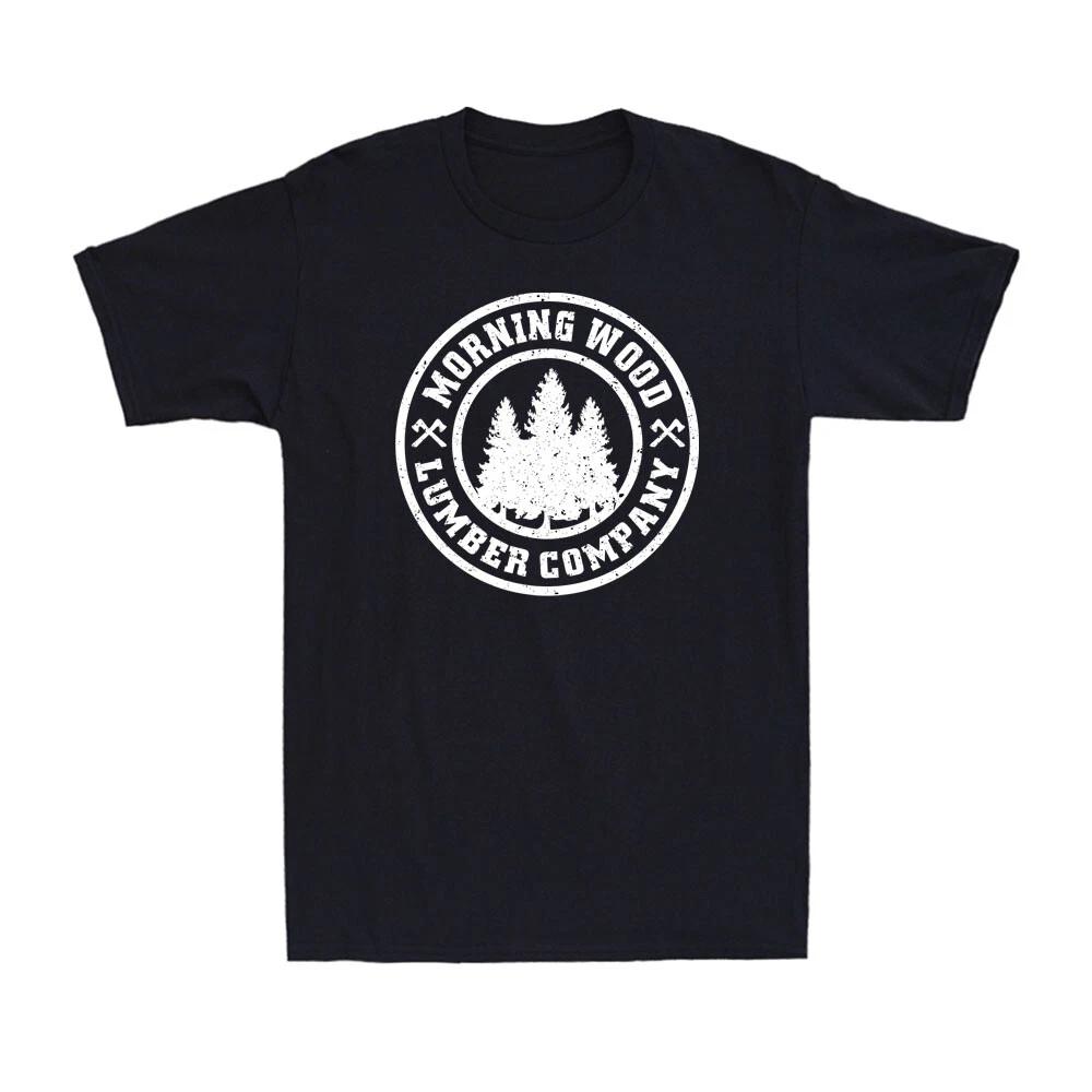 Morning Wood Lumber Company Funny Humor Work Party Vintage Men s T-Shirt M