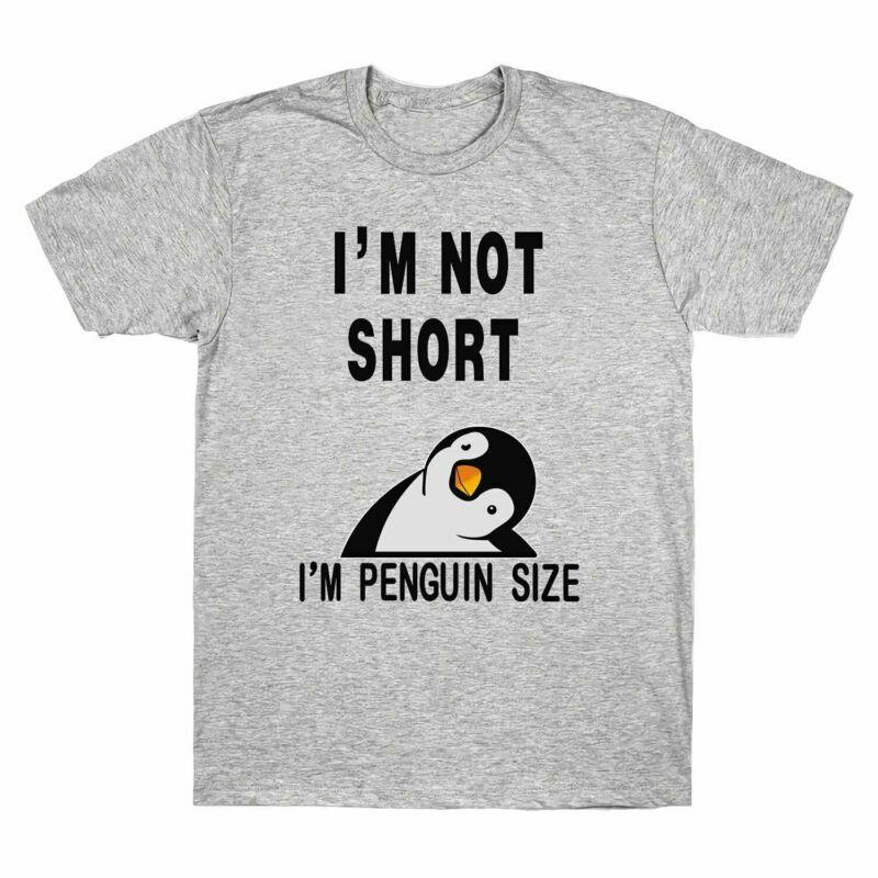 Funny T Unisexs Shirt I¡¯M Penguin Pattern Not Cotton Penguin Tee I¡¯M Size Short