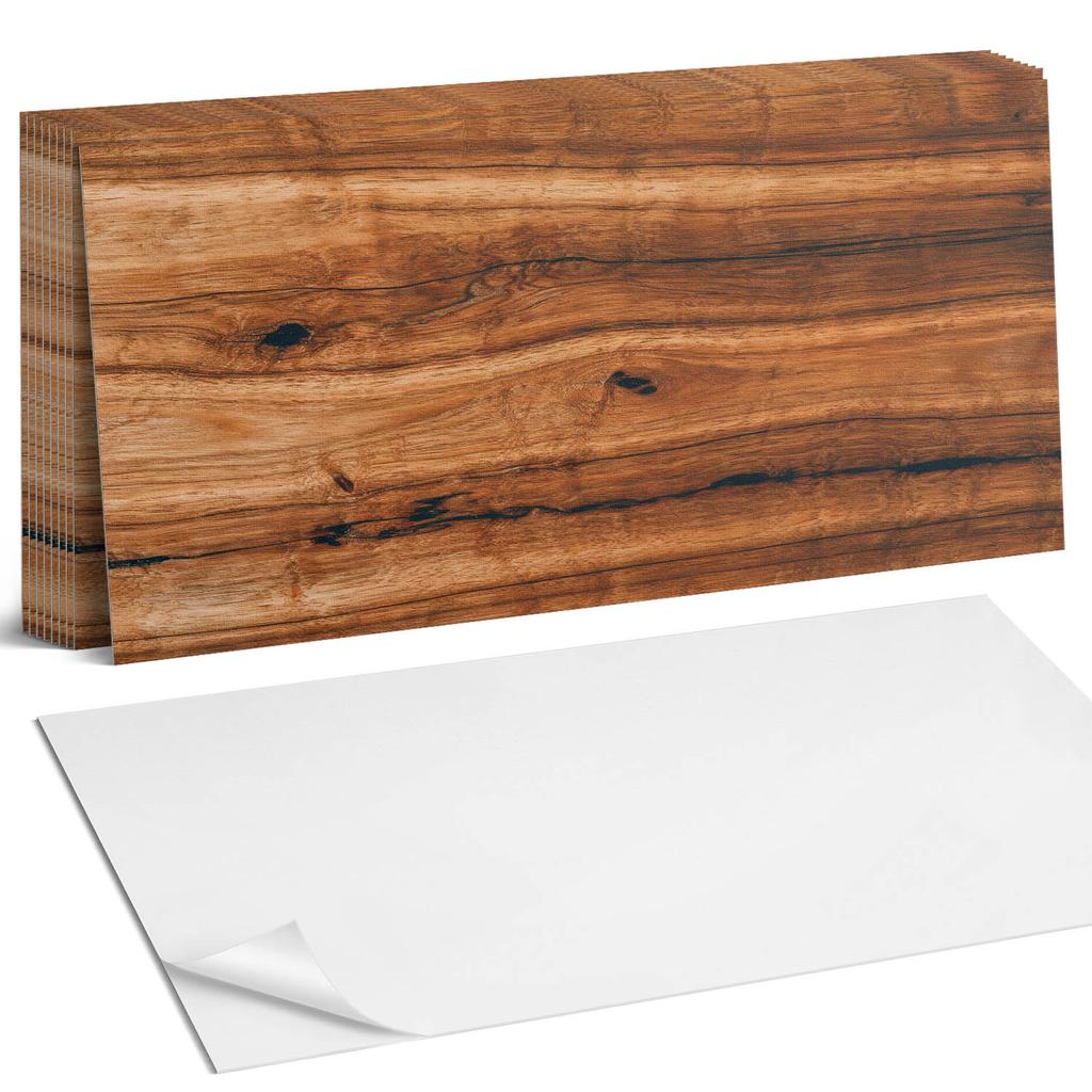 Paczka Kafelków Winylowych Ściennych Naturalny Wzór Drewna 10X40X20 Cm