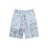 MLB Basic Logo MLB Paisley Casual Shorts Unisex Sky Blue 31SMUP131-14S