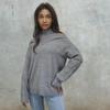 2024 Fall/Winter Women's Off-the-Shoulder Turtleneck Sweater: Sexy European-American Style, Loose-Fit Pullover Tops