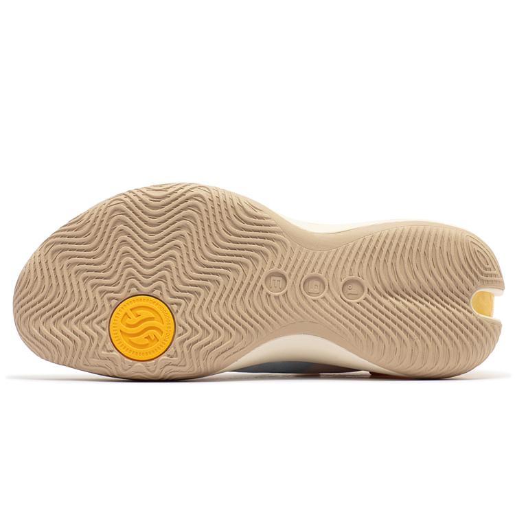 361 AG Cushioning Slip Resistant Abrasion Resistant Low Top Basketball Shoes Men's Beige 672321118-4