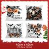 Halloween Flowers Cushion Pillowcase Printed Polyester 45X45Cm Throw Pillowcover Decorative Sofa Cushion Pillowslip Home Decor