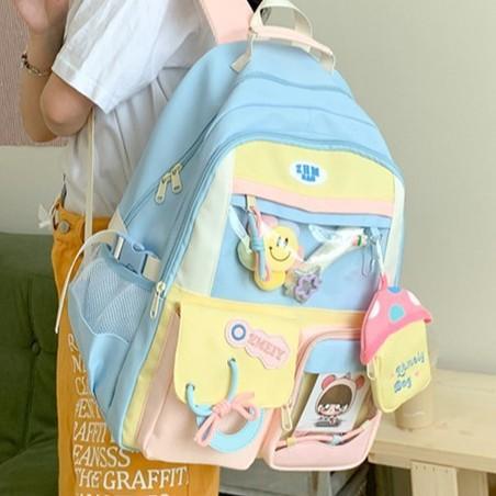 Schoolbag wholesale Japanese backpack large capacity girl backpack ins middle school students Korean version Macaron street trend school bag