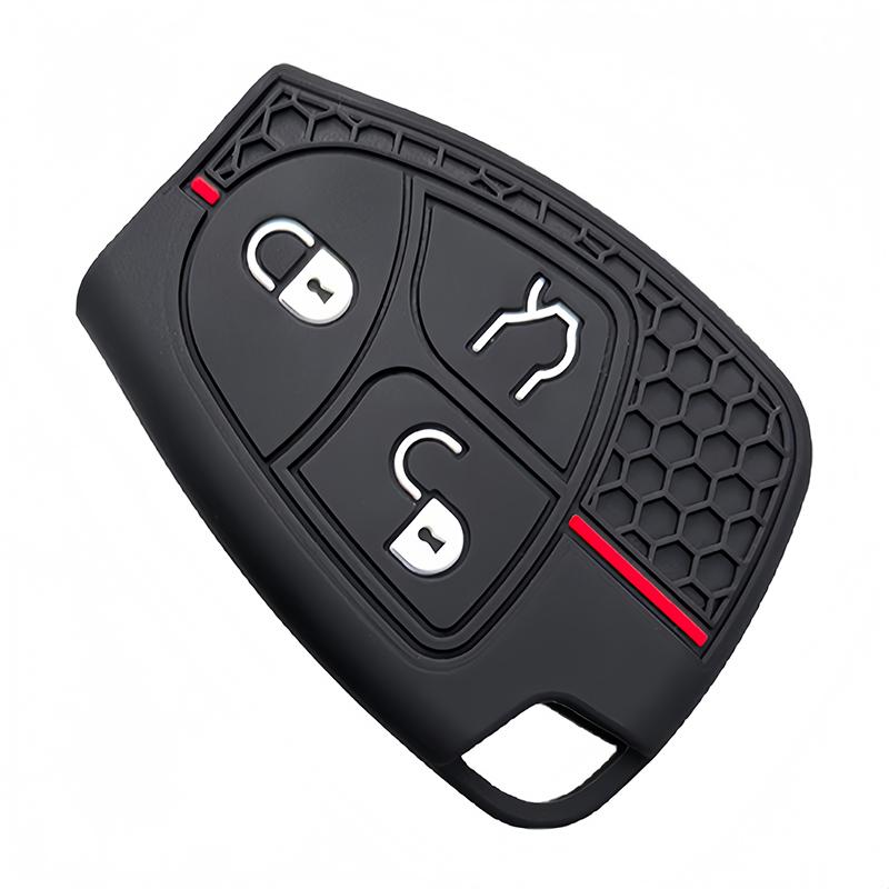 Silicone Cover For Mercedes Benz B C E Ml S Clk Cl 3 Buttons Rubber Skin Remote Key Fob Case