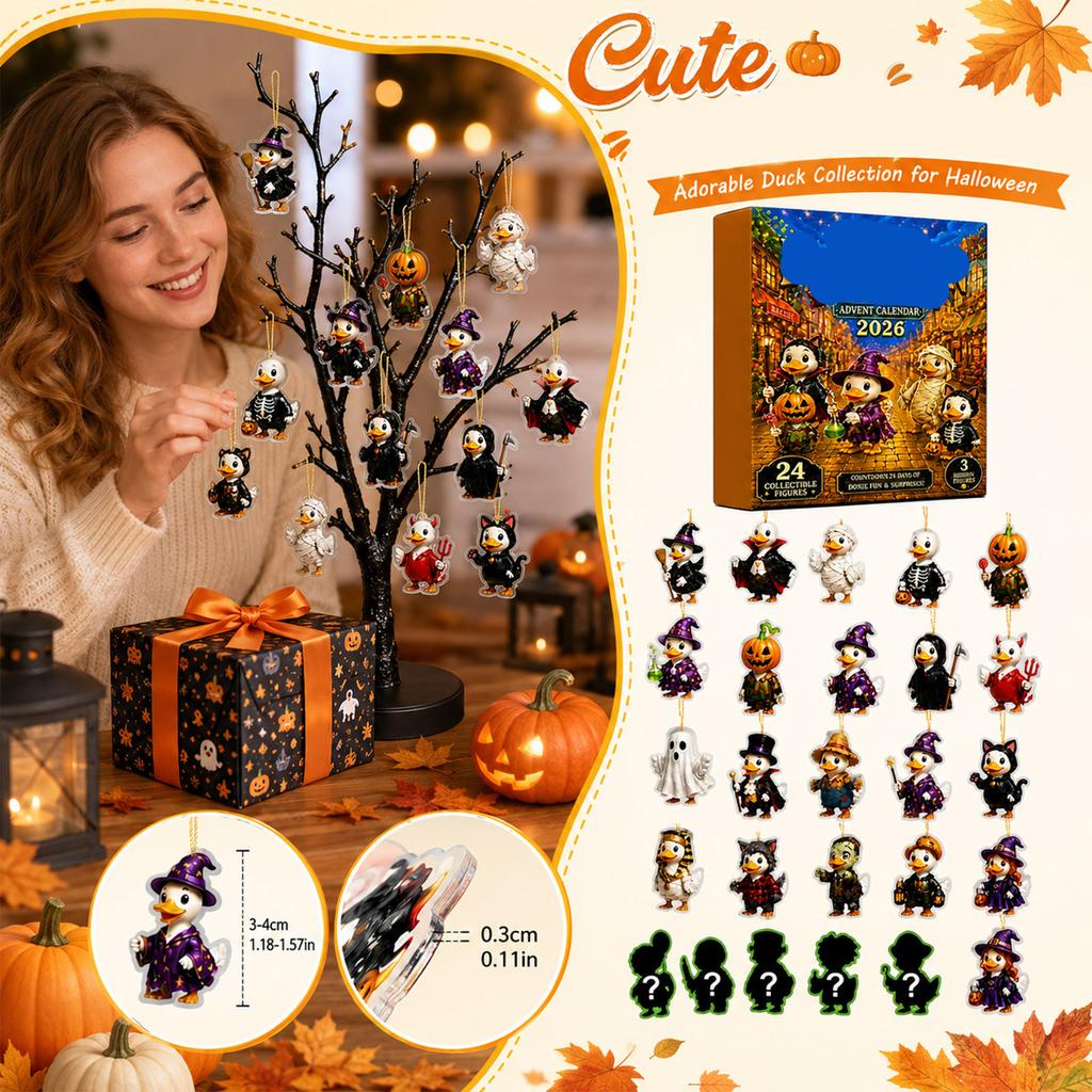 Halloween Advent Calendar Days Countdown 2D Flat Design for Holiday Decoration