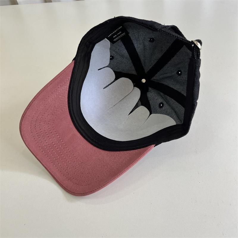 

Letter embroidery color matching brim casual retro fashion versatile street soft top cap baseball cap new M（56-58cm） сірий колір