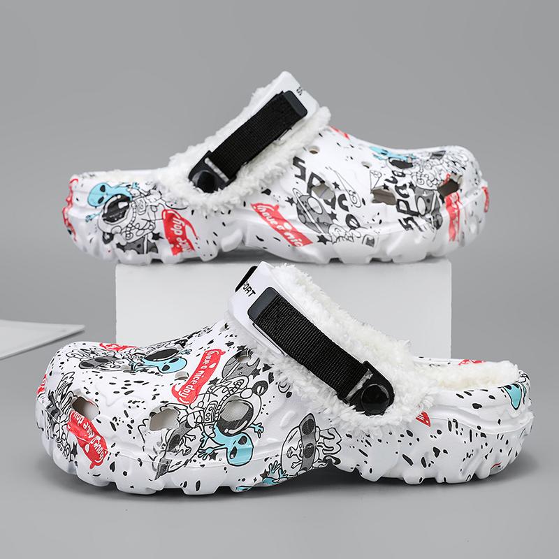 

Унисекс Зимние Мужские Тапочки Взрослые Классические Тапочки-Клоги Водонепроницаемая Обувь для Повара Бархатные Тапочки для Пары Повседневная Теплая Обувь 47