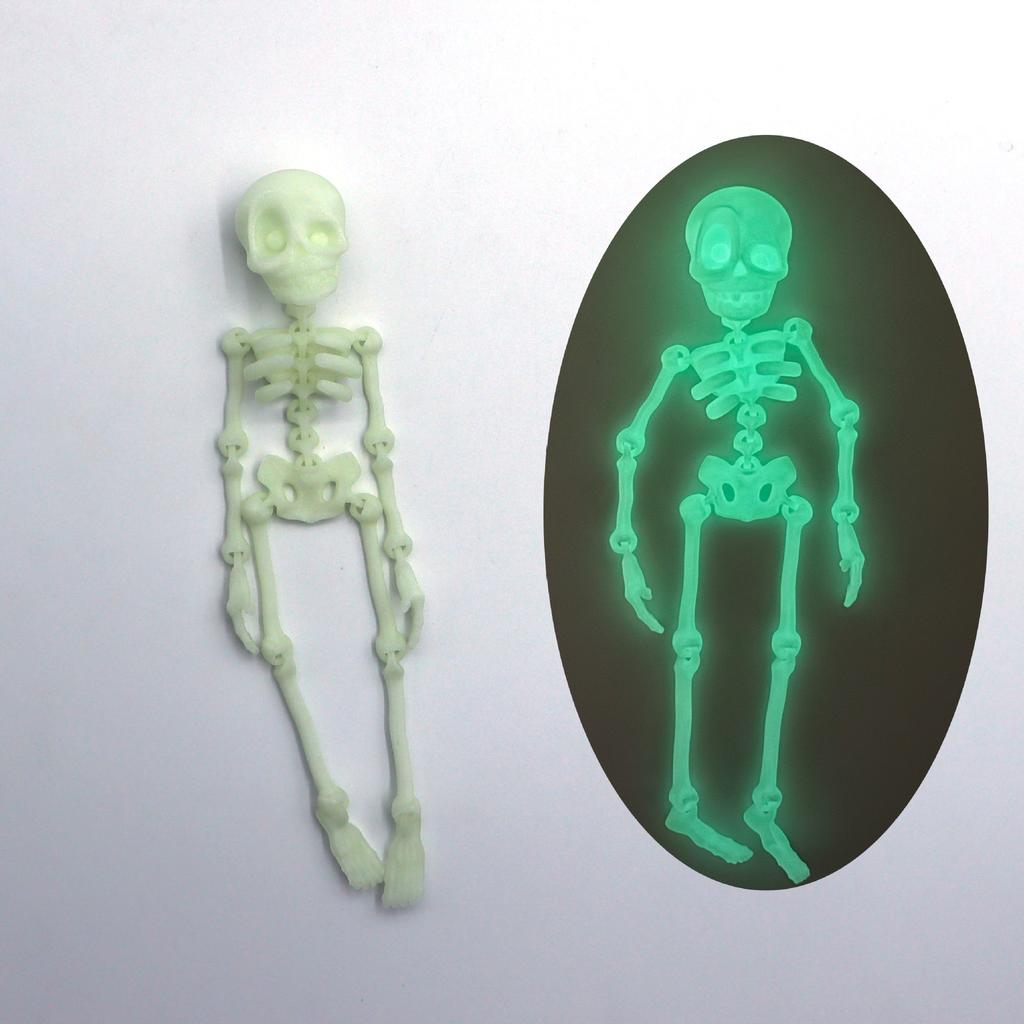 3D Printed Movable Joint Skeleton Figurines Flexible High Human Bone Miniature Creative Fun Decoration Halloween Gifts