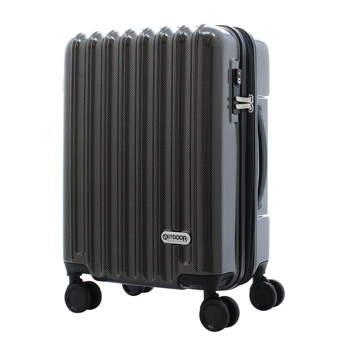 

Suitcase 57L 63cm 4kg Hard Expandable Carry Bag with TSA Lock Carry Case Black Carbon [Outdoor Products] OD-0840-55 [10]