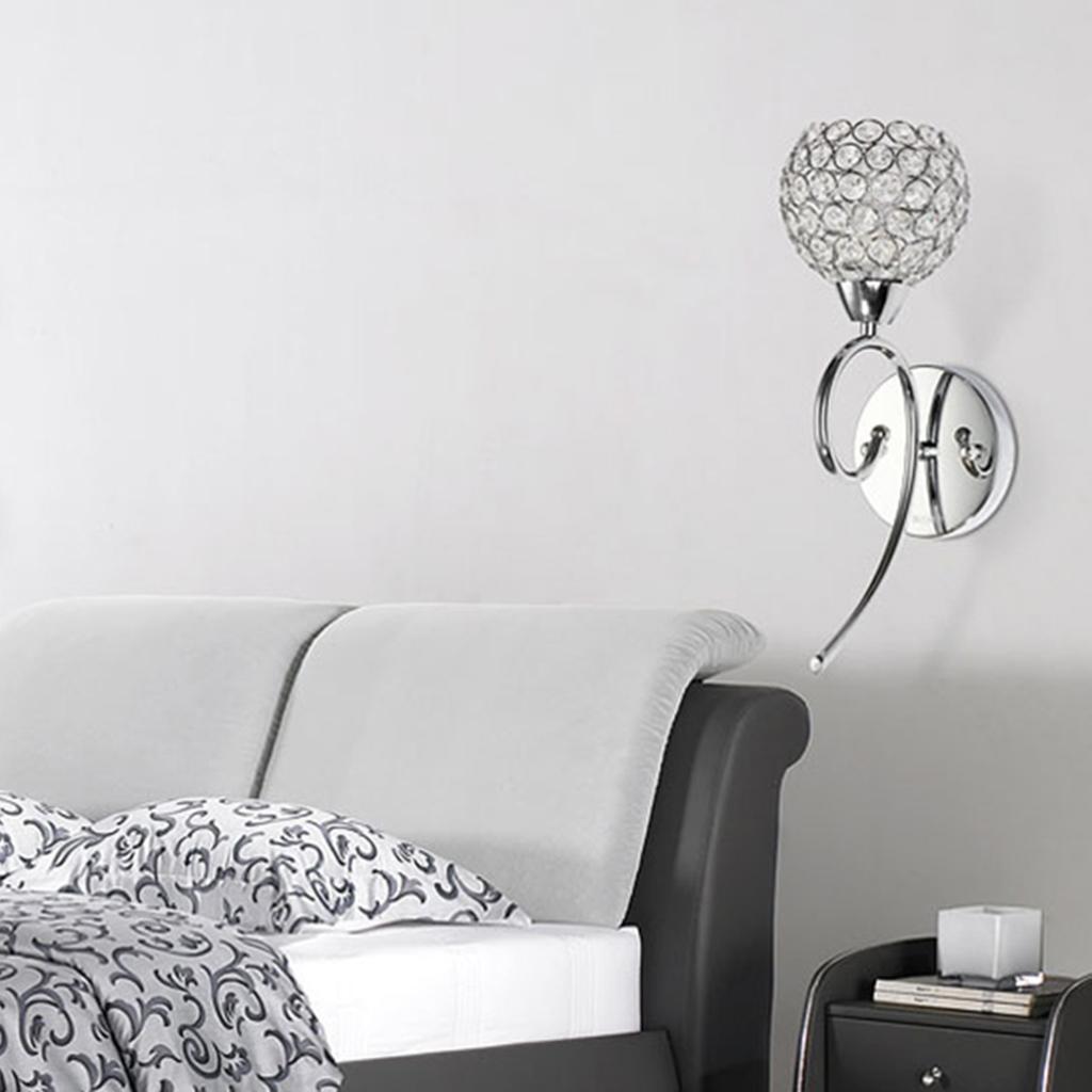 Stylish Crystal Glass Wall Light for Bedside Aisle E27 Lamp Sconce Decor