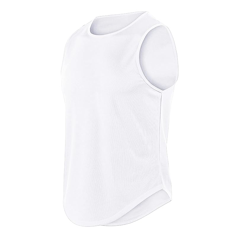 [iEndyCn] Men's Tank Top Training Wear U-neck Sleeveless Fitness T-shirt Muscle Training Sports Sleeveless Sportswear Body Building Muscle Fit