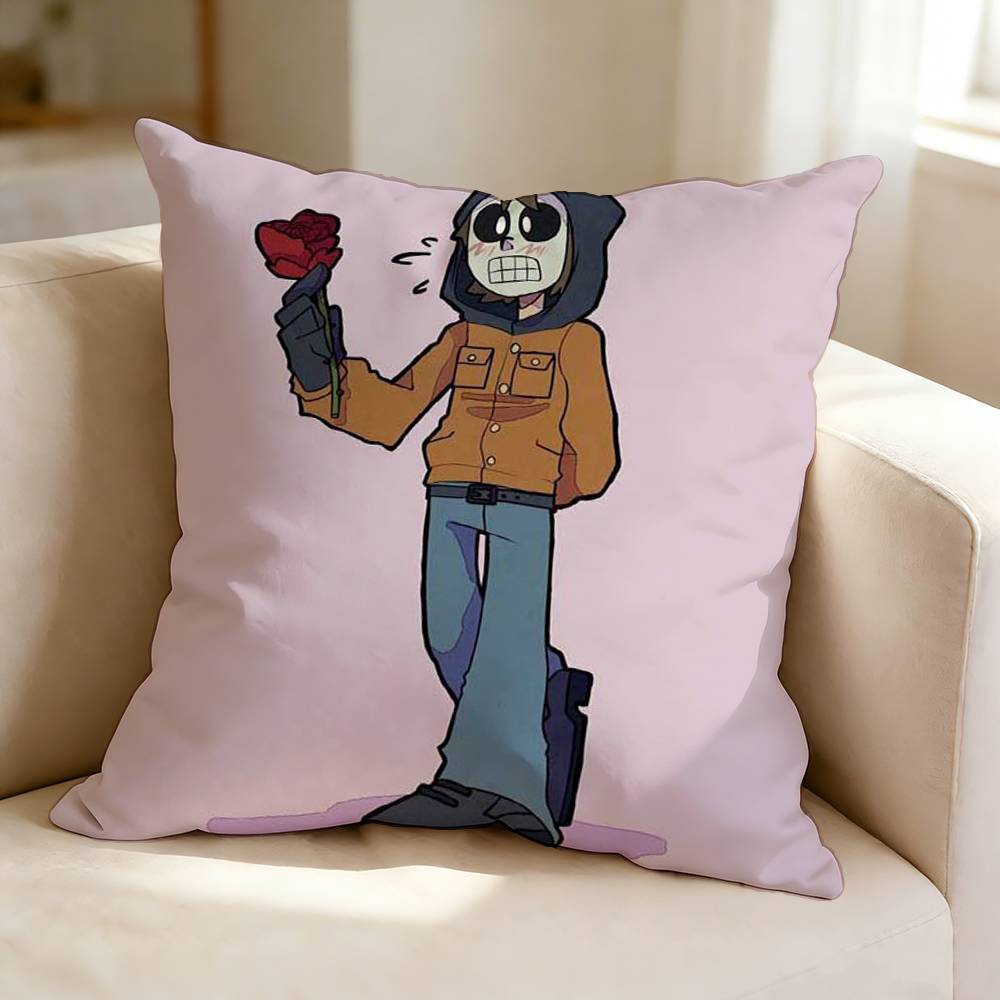 Horror MMarble Hornets HHoodie  Pillow Case Square DoubleSided Sofa Cushion Cover Bedroom Bedside Pillow