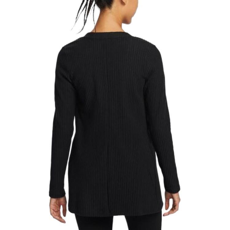 Nike NSW CHLL KNT RIB CARDI Long Sleeved Dress Women's Black HJ1244-010