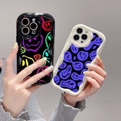 Ae88 Piękne uśmiechnięte sztuki ochronne etui na telefony Samsung S23 S24 Ultra A55 A14 A25 A13 Infinix Hot 40 Pro Tecno Spark 20C Wave TPU tylna obudowa