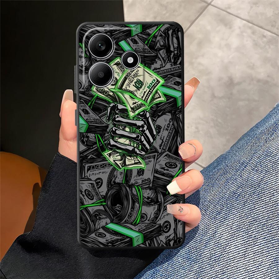 Case for Xiaomi Redmi Note 10S 9S 14 10 11s 12s 7 8 9 11 13 Pro Plus 12 Pro Funda Phone Cover Time Is Money Printed