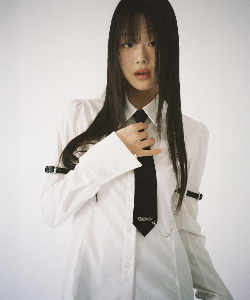 Keulleosseutyudio Sleeve Belt Tie Shirt - White