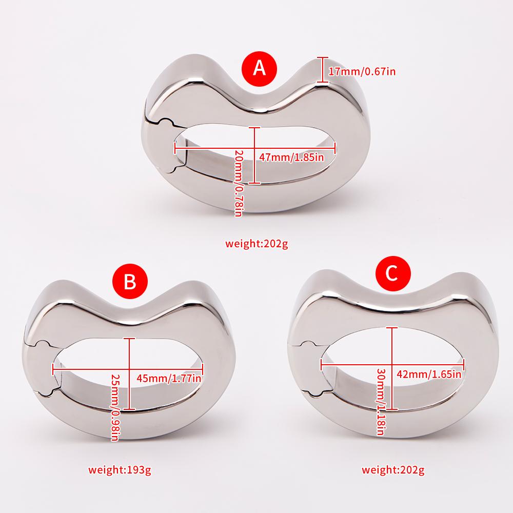 Male Heavy Duty Ball Stretcher Metal Scrotum Pendant Testis Weight Cock Ring Penis Restraint Stainless Steel Sex Toys For Men