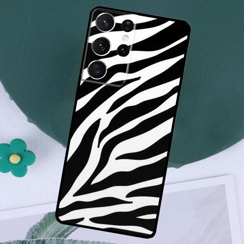 Zebra Print Pattern Funda For Samsung Galaxy S23 S24 Ultra S8 S9 S10 S22 Plus S20 S21 FE Note 10 20 Ultra Case