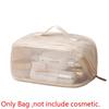 Solid Color Mesh Cosmetic Bag Large Capacity Pillow Makeup Pouch Transparent Makeup Bag  Lady