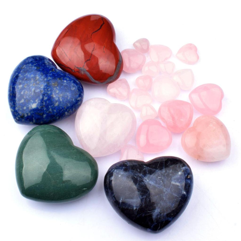 Cross Natural Stone Crystal Heart 15-70mm Healing White Crystal Ornament