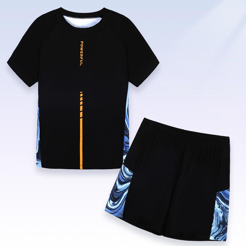 

2025 Fat Boy Мужской и мальчиковый раздельный купальник, предотвращающий неловкие ситуации - Средний и Большой летний купальник Size 170 чёрный