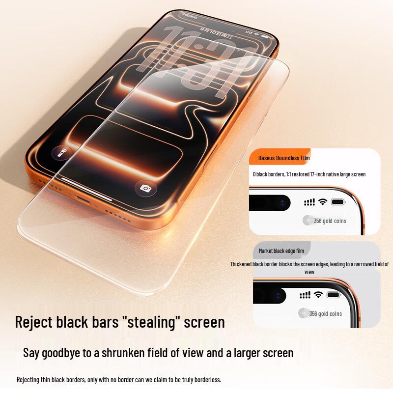 Baseus Borderless Tempered Glass Screen Protector for iPhone
