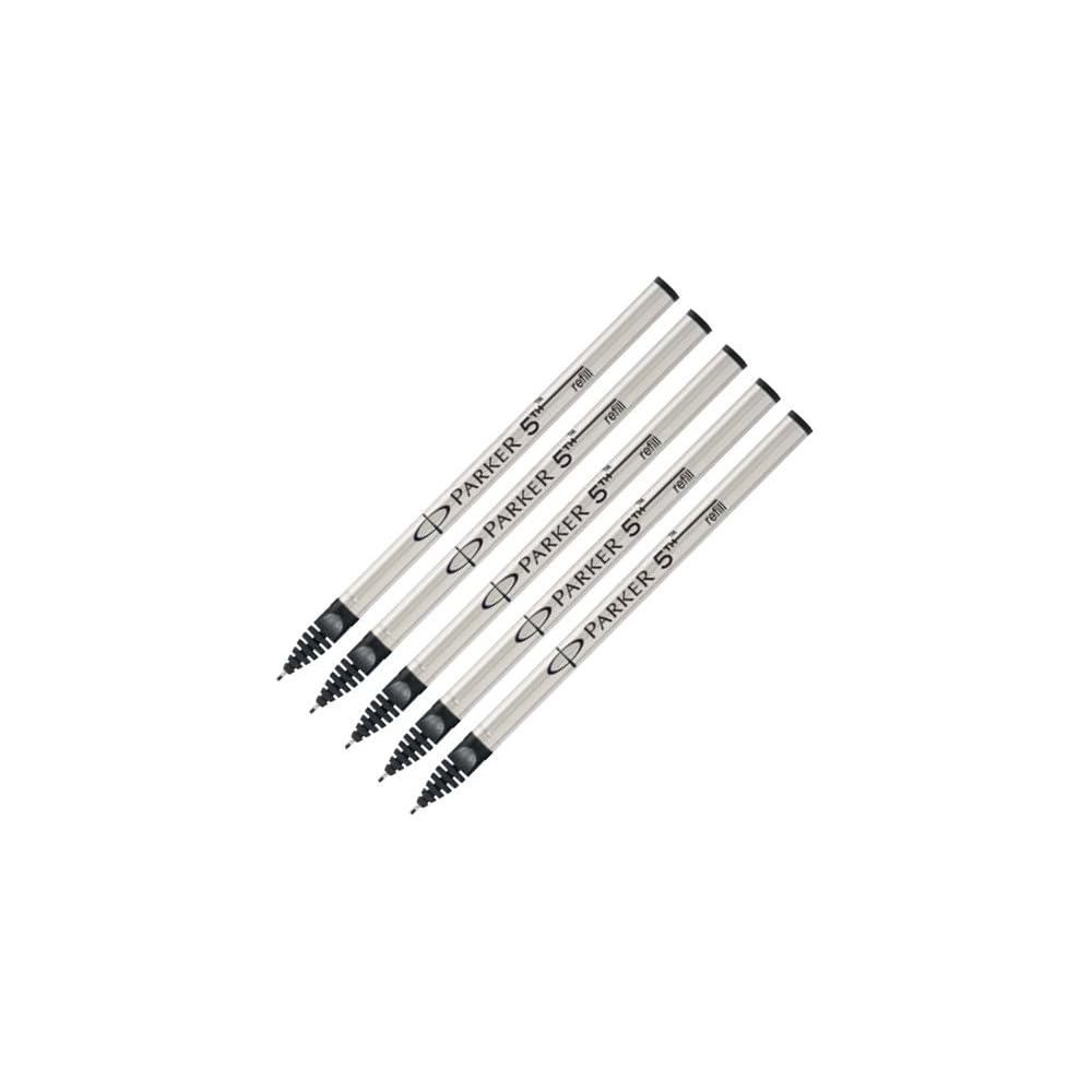 Parker [5-Pack] Black Refills (F Nib) for 5th Technology Pens (Ingenuity) [S1162712]