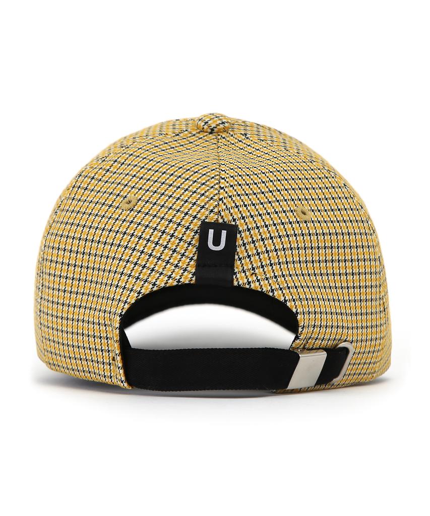 Eondeokeonteulol Check Pattern Ball Cap Multy Hound / Authentic B B / Yellow
