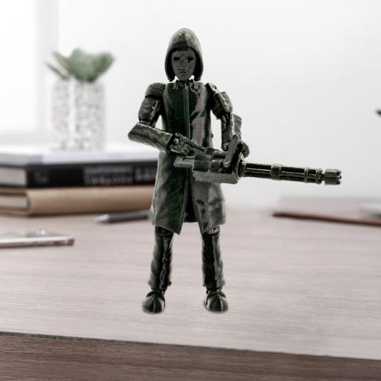 3D Printed Robot Action Figure with Accessories Movable Joints TV Drama Character Model