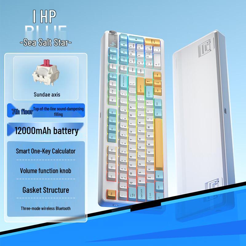 HP GT98 Трехрежимная кастомная механическая клавиатура с креплением прокладкой