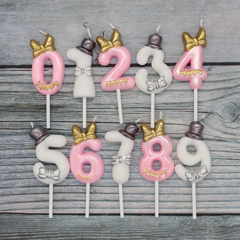 New Birthday Decoration Number 0-9 Candle Prince Prince Princess Creative Romantic Confession Party Digital Candle