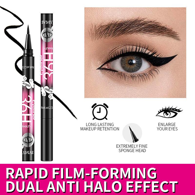 1pc Smudge & Waterproof Black Liquid Eyeliner Pen - Beginner Friendly, Long-Lasting Eye Makeup