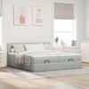 Maison Exclusive - Cadre de lit ottoman avec matelas gris clair 200x200 cm velours