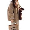 Women's Plus Size Retro Loose Street Jacket - Lambswool Feel, Cozy Autumn/Winter Coat, American Lazy Style