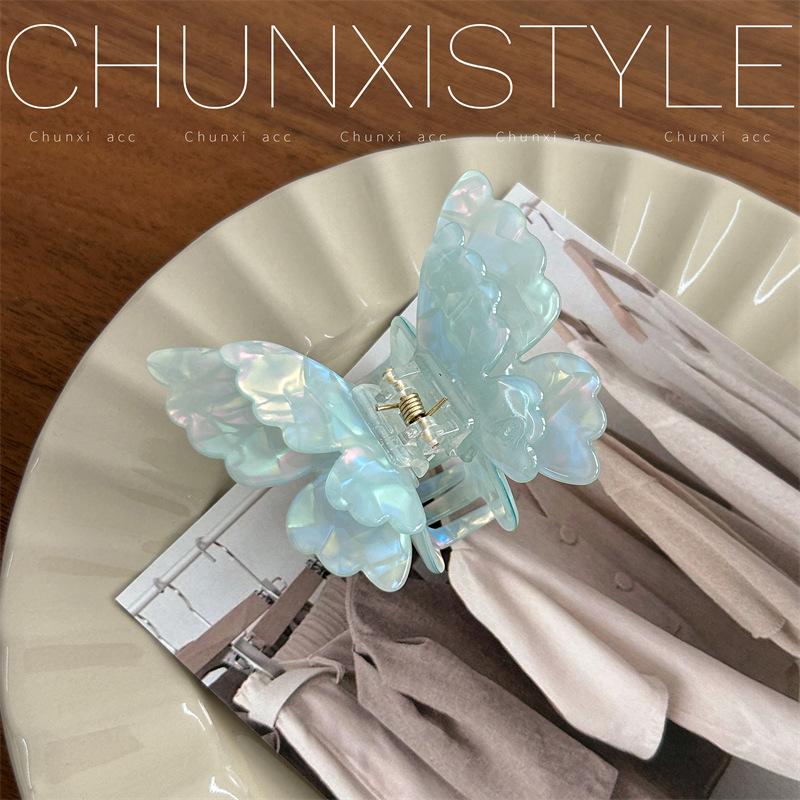 Dazzling Double-Layer Butterfly Claw Clip: High-End 2024 Fairy Hair Accessory