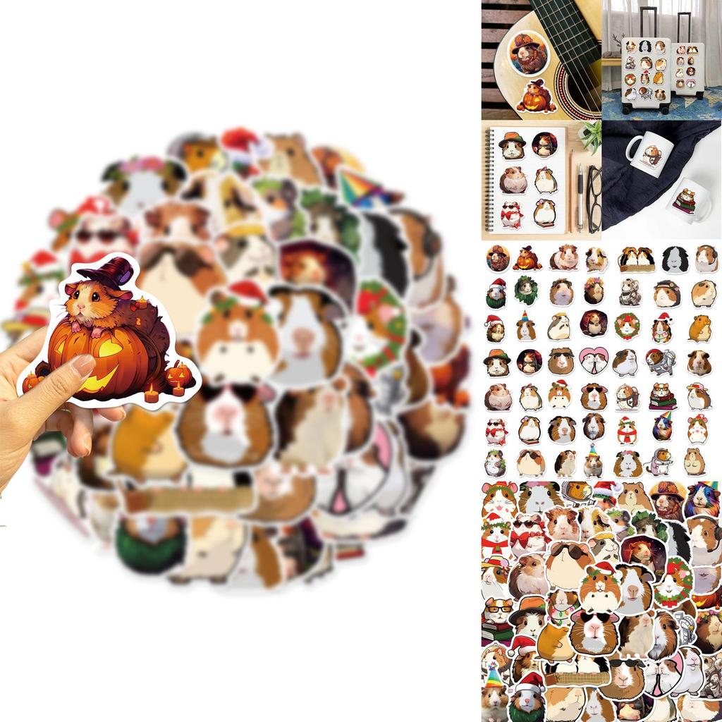 Süße und Verspielte Cartoon Meerschweinchen Aufkleber DIY Dekoration Für Gitarre Notizbuch Oder Gepäck Großhandel