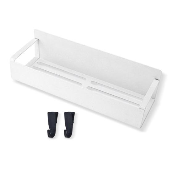 Yousheng Refrigerator Magnetic Spice Rack with Hooks Hollow Design Rustproof Strong Load-bearing Large Capacity Spice Rack Kitchen Storage Shelf