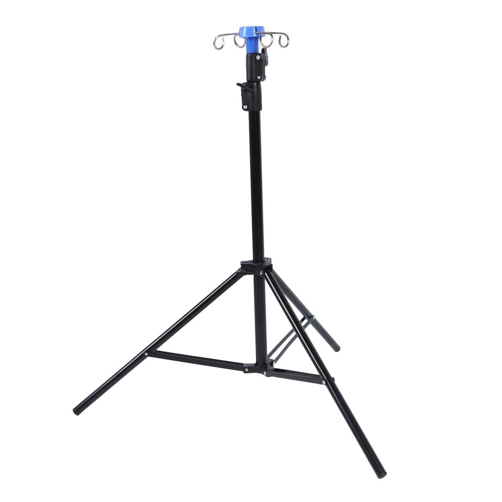 Stojan na IV tyč stativ s hákem ABS Železo Ocel Přenosný IV stojan Skládací Podlahový stojan pro kliniku