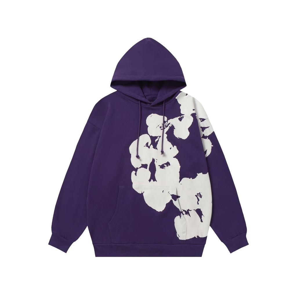 European and American 100%Cotton Foam Printed Hoodie Men's and Women's Hoodies