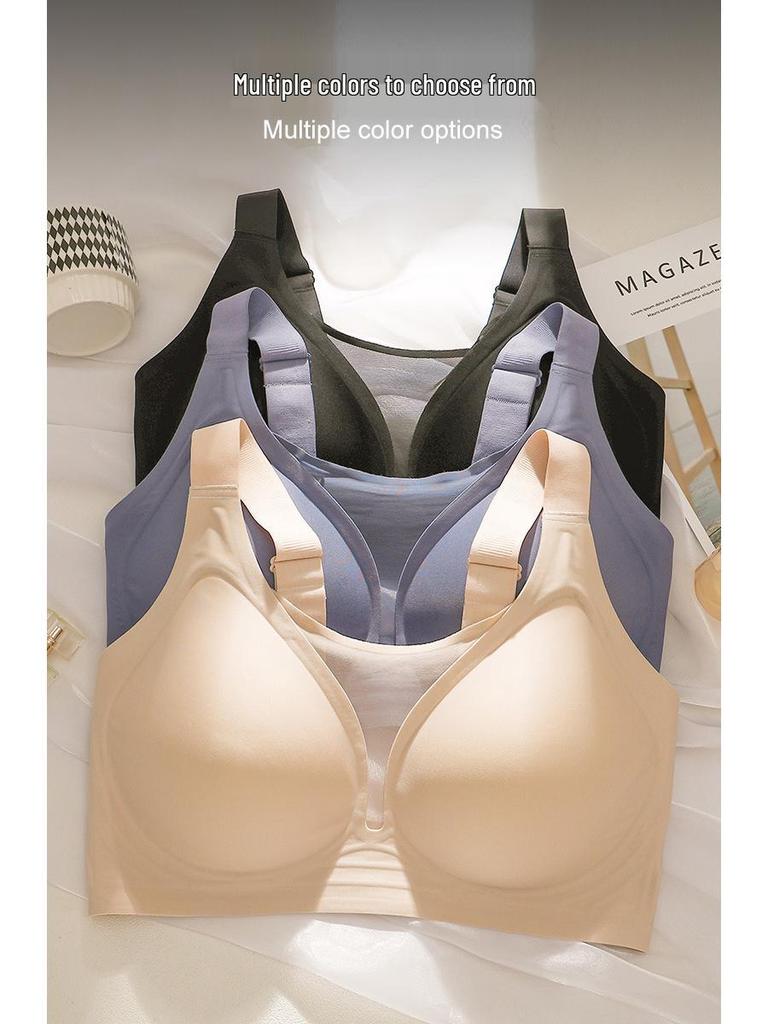 Seamless Mesh Plus-Size Anti-Sagging Bra for Large Breasts - Slimming, Anti-Exposure, Full Coverage, Thin Style