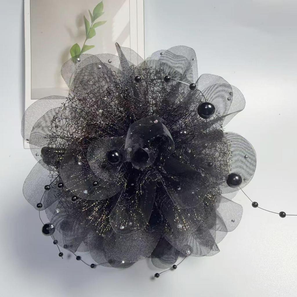 Elegant Peony Sequin Tassel Claw Clip Spring 2026 Hair Accessory