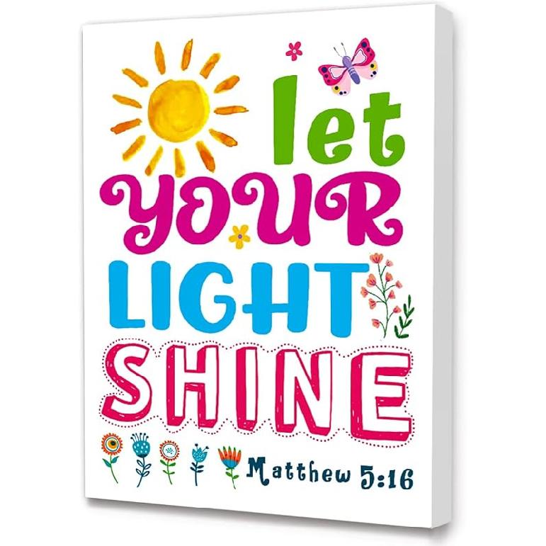 LISTNGBO Bible Verses Canvas for Kids, I Am Child Of God Scripture Wall Art, Christian Religious Wall Decor, Ready to Hang for