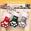 Adorable Plush Cat Paw Christmas Stocking Decorative Gift For Children Festive Cheer