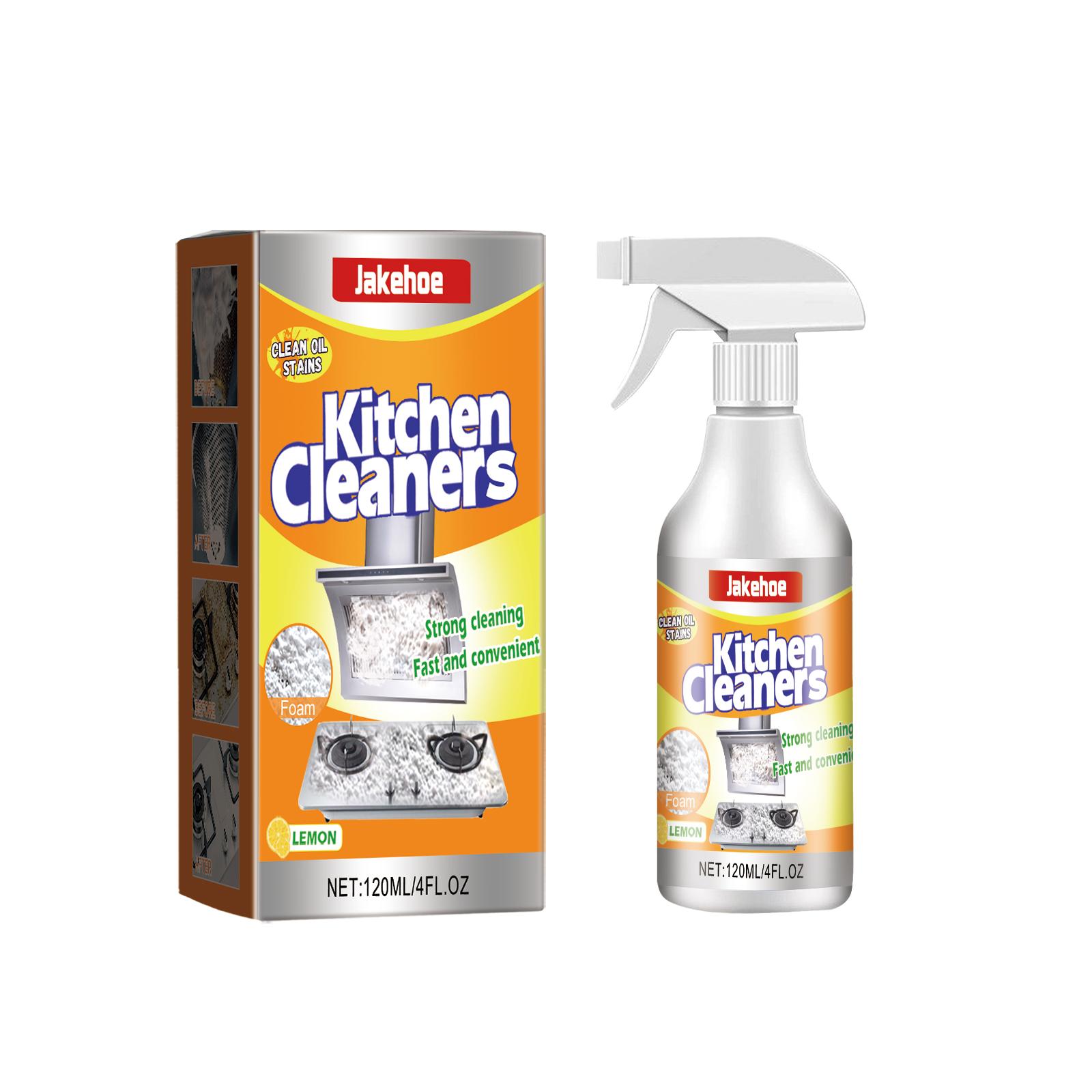 

Jakehoe Kitchen Foam Cleaner, removes stubborn grease and grime from household stoves and range hoods, 120ml