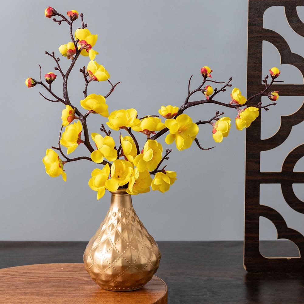 1/3pcs Silk Artificial Flower Plum Blossom Peach Branch New Year Home Room Vase Table Outdoor Garden Wedding Yard Decor DIY Gift