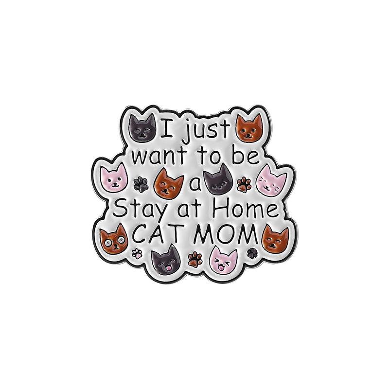 Cartoon Comedy Animation Enamel Pin Cute Cat Crocodile Equali-tea Spread Positivitea Brooch Lapel Badge Jewelry Gift for Friends