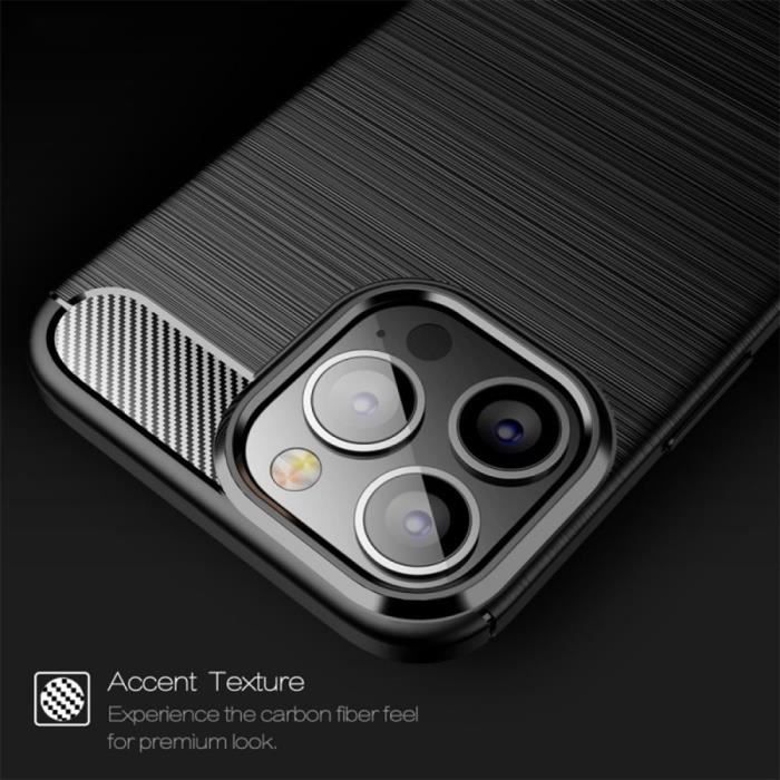 Coque de Protection - BOOLING - iPhone 14 Pro Max - Fibre de Carbone Noir - Antichoc - Ultra Slim