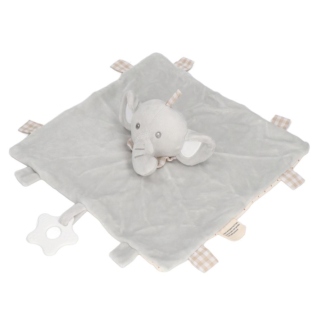 Păpuși de dentiție Elefant pentru bebeluși Elefant Dentiție Pătură de dentiție Pătură moale de securitate pentru bebeluși