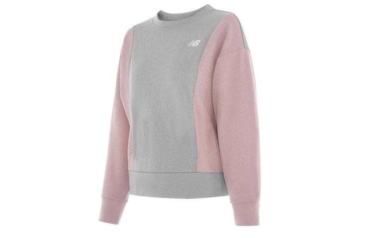 New Balance Sweatshirt Women s Gray Pink Multicolor AWT03146-SP1 L